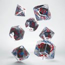 Classic RPG Translucent & blue-red Dice Setred Dice Set  #1